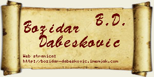 Božidar Dabesković vizit kartica